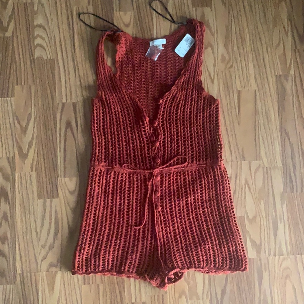 Retro Style Knit Romper